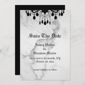 Till Death Do Us Part Marble Save the Date (Voorkant / Achterkant)