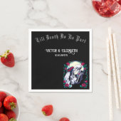 Till Death Do Us Part Moonlit Skeleton Wedding Servet (Insitu)