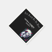 Till Death Do Us Part Moonlit Skeleton Wedding Servet (Hoek)