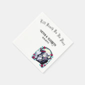 Till Death Do Us Part Moonlit Skeleton Wedding Servet (Hoek)