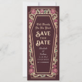 Till Death Do Us Part Rode Gothic Bewaar de datum Kaart (Voorkant)