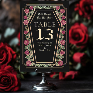 Till Death Do Us Part Roos Black Gothic Wedding Kaart