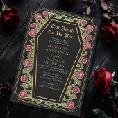 Till Death Do Us Part Roos Black Gothic Wedding Kaart