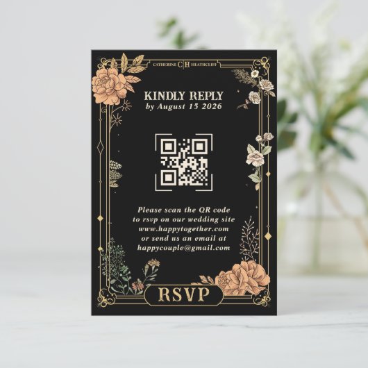 Till Death Do Us Part RSVP Kaartje (Staand voorkant)