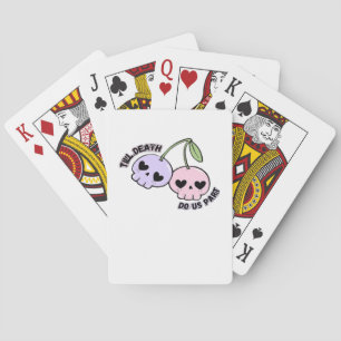 Till Death Do Us Part - Schattigee Gothic Skull De Pokerkaarten