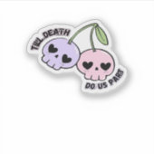 Till Death Do Us Part - Schattigee Gothic Skull De Sticker (Voorkant)