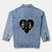 Till Death Do us Part Skelet & Black Heart Denim Jacket (Achterkant)