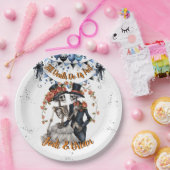 Till Death Do Us Part Skeleton Halloween bruiloft Papieren Bordje (Feest)