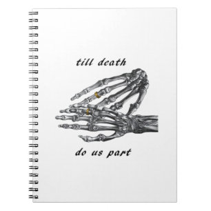 Till Death Do Us Part Skeleton Hands (Cream) -klas Notitieboek