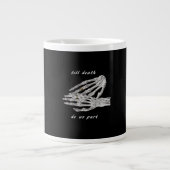 Till Death Do Us Part Skeleton Hands Quote (zwart) Grote Koffiekop (Voorkant)