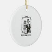 Till Death Do Us Part Skeleton Wedding Paar Keramisch Ornament (Rechts)