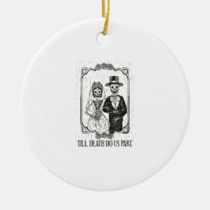 Till Death Do Us Part Skeleton Wedding Paar Keramisch Ornament