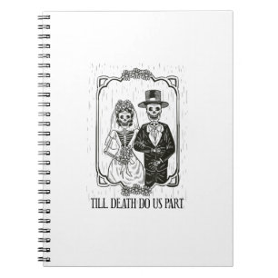 Till Death Do Us Part Skeleton Wedding Paar Notitieboek