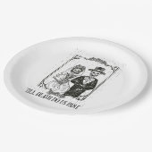 Till Death Do Us Part Skeleton Wedding Paar Papieren Bordje (Gekanteld)