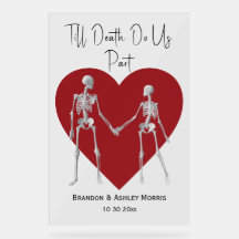 Till Death Do Us Part Skeleton Wedding Rood Welkom