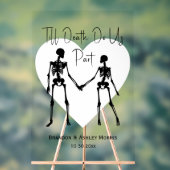 Till Death Do Us Part Skeleton Wedding Welkom Acryl Bord (Neutraal)