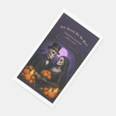 Till Death Do Us Part Skull Candy Couple Wedding Servet (Hoek)