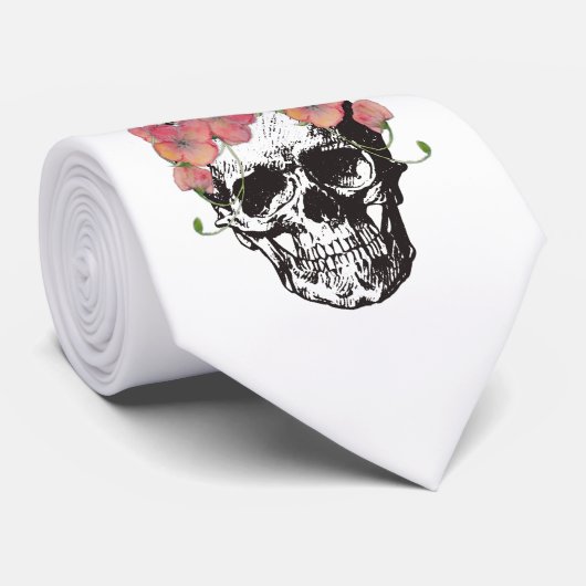 Till Death Do Us Part Skull Wedding Stropdas (Opgerold)