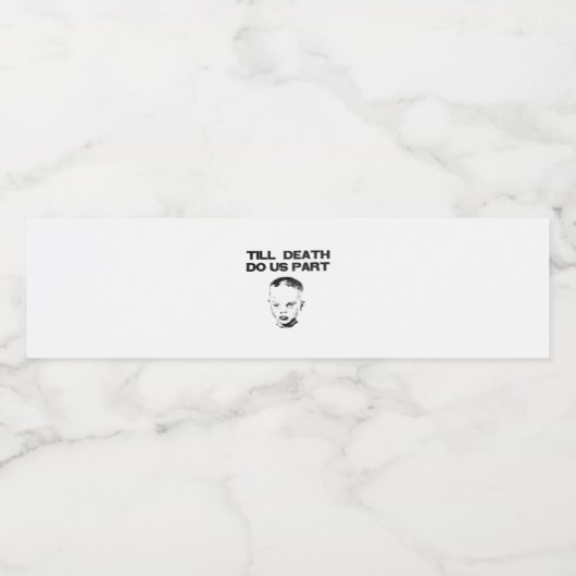 Till Death Do Us Part Sloth Classic Design Waterfles Etiket (Enkel label)