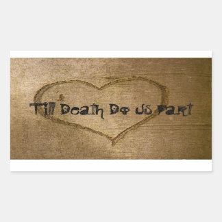 Till Death Do Us Part Stickers Scull lettertype