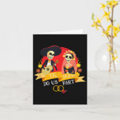 Till Death Do Us Part Sugar Skull Bruid Gr Kaart (Gele Bloem)