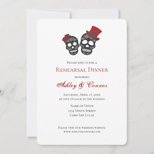 Till Death Do Us Part Uitnodiging voor een diner t (Voorkant)