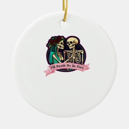 Till Death Do Us Part Valentijn Art - Spooky Schat Keramisch Ornament (Voorkant)