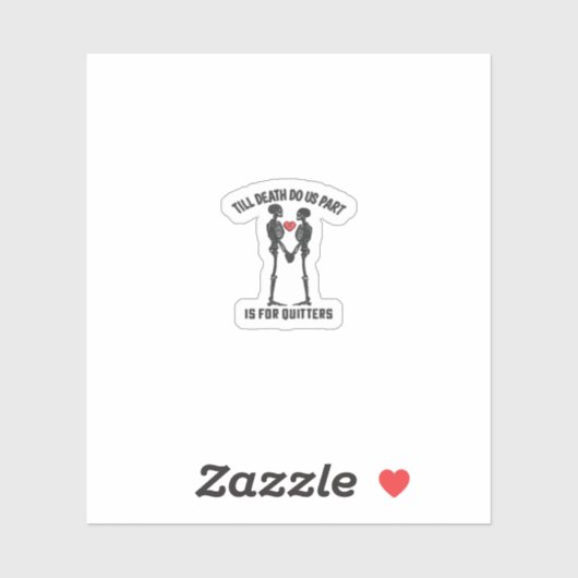 Till Death Do Us Part Valentijn Design Sticker (Vel)