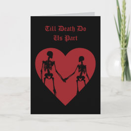 Till Death Do Us Part Valentine's Day Card Red Bedankkaart