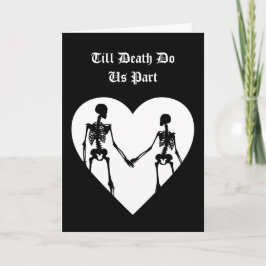 Till Death Do Us Part Valentine's Day Card White Bedankkaart