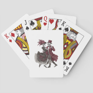 Till Death Do Us Part Victoriaans Skeleton Paar Pokerkaarten