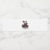 Till Death Do Us Part Victoriaans Skeleton Paar Waterfles Etiket (Enkel label)