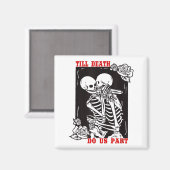 Till Death Do Us Part Wedding Skeleton Couple Vale Magneet (Voorkant / Achterkant)