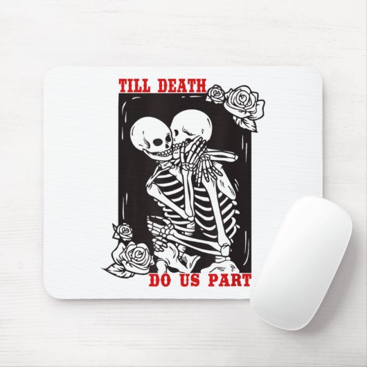 Till Death Do Us Part Wedding Skeleton Couple Vale Muismat (Met muis)