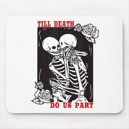 Till Death Do Us Part Wedding Skeleton Couple Vale Muismat (Voorkant)