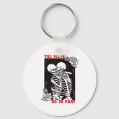 Till Death Do Us Part Wedding Skeleton Couple Vale Sleutelhanger (Voorkant)