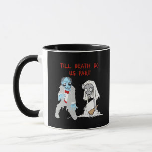 Till Death Do Us Part Zombie Huwelijk Halloween Co Mok