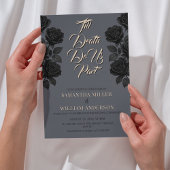 Till Death Do Us Part Zwart Roos Gotische bruiloft Kaart