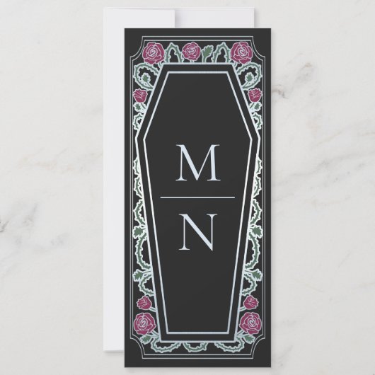 Till Death Do Us Part Zwarte Gothic Bewaar de datu Kaart (Achterkant)