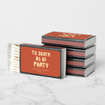 Till Death Do Us Party Aangepaste Wedding Matchbox