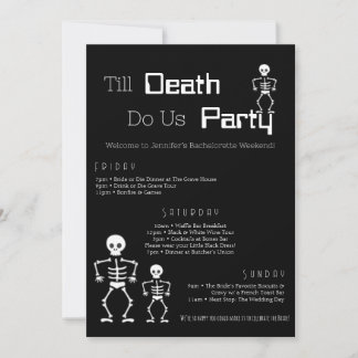 Till Death Do US Party Bachelorette Routebeschrijv Kaart