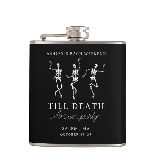 Till Death Do Us Party Bachelorette Weekendfles Heupfles (Voorkant)