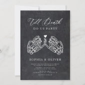 Till Death Do Us Party Black Tarot Gothic Wedding Kaart (Voorkant)