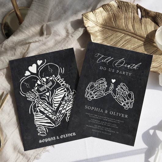 Till Death Do Us Party Black Tarot Gothic Wedding Kaart