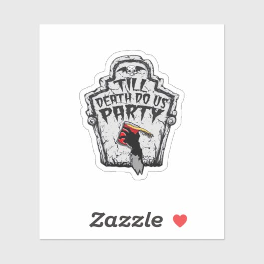 Till Death Do Us Party Classic voor Halloween Sticker (Vel)