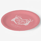 Till Death Do Us Party Custom Trouwpapier Borden Papieren Bordje (Gekanteld)