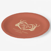 Till Death Do Us Party Custom Trouwpapier Borden Papieren Bordje (Gekanteld)