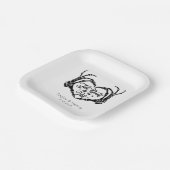 Till Death Do Us Party Custom Trouwpapier Borden Papieren Bordje (Gebogen)