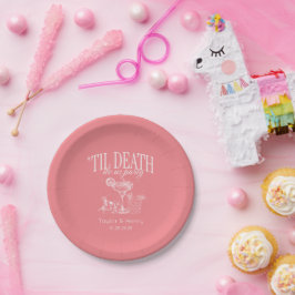 Till Death Do Us Party Custom Trouwpapier Borden Papieren Bordje