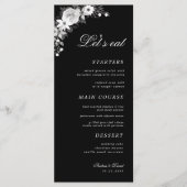 Till Death Do US Party Gothic Bloemen Zwart Bruilo Menu (Voorkant)